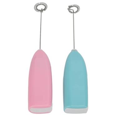 Imagem de YOUTHINK Mini Misturador Manual de 2 Pacotes, Agitador Elétrico de Alta Velocidade Com Batedor de Aço Inoxidável para Aquarela de Tinta de café, Operação Com Uma Mão, Mistura Sem