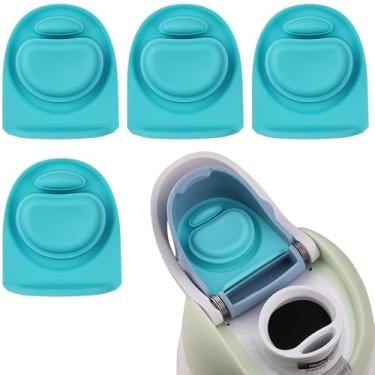Imagem de Joshey Pacote com 4 tampas de substituição de vedação de borracha, compatível com Owala Freesip 680 g 947 ml tampa de bico de garrafa - peças de reposição de vedação de silicone (azul)