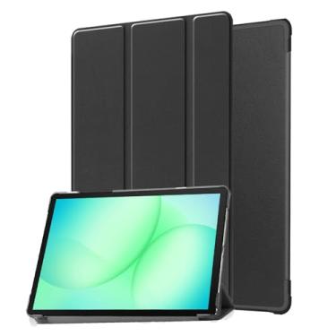 Imagem de SFFINE Capa para Samsung Galaxy Tab A11 Plus 2025/A9 Plus 2023 de 11 polegadas, capa protetora de três dobras para tablet Galaxy Tab A11+/A9+, despertar/hibernar automaticamente (preto)