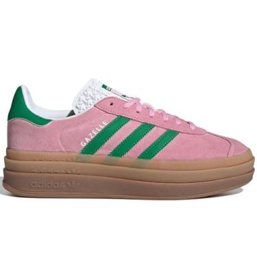 Imagem de Adidas IE0420 GAZELLE BRILHO Rosa Verde/Calçado Branco, Rosa verdadeiro/verde/calçado branco, 22.5 cm