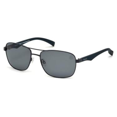 Imagem de Timberland TB9136 masculino polarizado, Matte Blue/Smoke Polarized, One Size