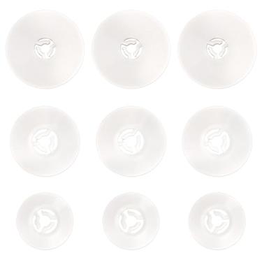 Imagem de 9 peças de tampas de carretel de máquina de costura, 4 cm/1,57 pol e 3 cm/1,18 pol e 2,5 cm/0,98 pol. Bobinas de substituição para a maioria das máquinas de costura/bordado (branco)