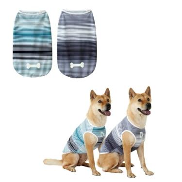 Imagem de DAJIDALI Camiseta Para Cães E Gatos Em Tecido Tecnológico, Roupas Animais De Estimação Grandes, Médios Pequenos, Pacote Com 2 Camisetas Esportivas Leves