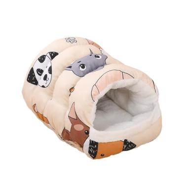 Imagem de IEUDNS Cama tipo caverna para animais de estimação, cama macia e quente para gatos, ideal para outono/inverno, semi-fechada, portátil, tipo canil, saco de, Style B, M