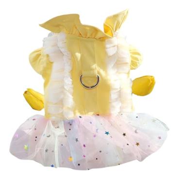 Imagem de Vestido de princesa Ainoli para animais de estimação com fivela de coleira, roupa macia e respirável de verão para cães para festas de fim de ano (S)