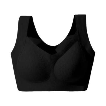 Imagem de Sutiã Esportivo Feminino Confortável De Tamanho Grande, Sem Costura, C