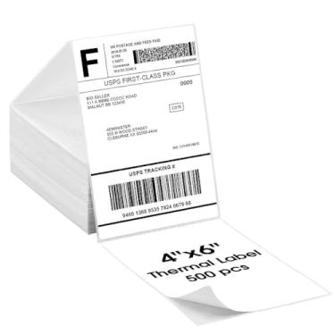 Imagem de Etiqueta térmica Dobrável para leques 4 x 6 pacotes de 1 (compatível com NELKO)