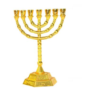Imagem de Candelabro Sete Pontas - Menora - De Israel 20 Cm