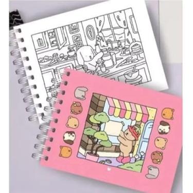 Imagem de Bobbie Goods Caderno Espiral com Desenhos Fofos de Ursinhos e Árvores Capa ROSA