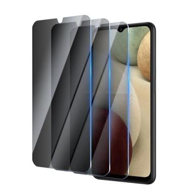 Imagem de Para Samsung Galaxy A12 M12 F12, 3 PCs com Protetor de Vidro Temperado Tela de Privacidade