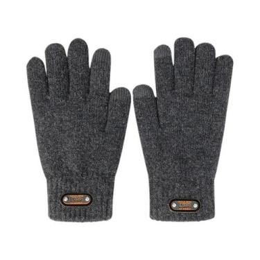 Imagem de Luvas Térmicas De Inverno Para Homens Extra Grandes Com Tela Sensível 