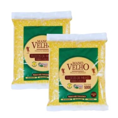 Imagem de Kit 2X: Flocos de Milho Para Cuscuz Orgânico Mano Velho 500g