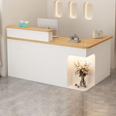 Imagem de Mesa de recepção, recepção, recepção pequena, balcão de loja, mesa de recepção em forma de L, balcão de caixa, balcão de recepção, mesa de recepção de salão, mesa de recepção em pé, mesa de recepção