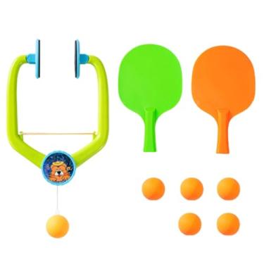 Imagem de LUMINFLY Pong Trainer, altura ajustável, 2 raquetes e 6 bolas, tênis de mesa portátil, jogo interno, coordenação mão-olho, presente
