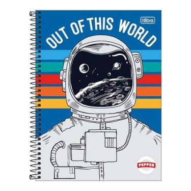 Imagem de Caderno Espiral Tilibra 1/4 Capa Dura Pepper 80 Folhas - Embalagem com