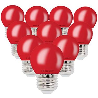 Imagem de SINCELIGHT E27 Lâmpadas LED coloridas vermelhas 1W festiva decorativa jardim festa luz,...
