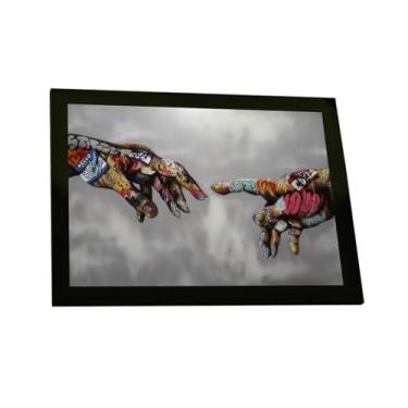 Imagem de Quadro Decorativo Grafite Criação De Adão Arte De Rua Banksy V2 Decoração Poster Quarto Sala