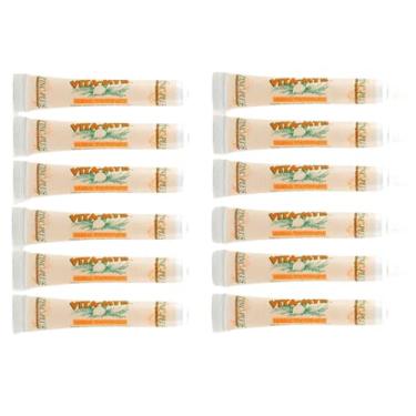 Imagem de Pasta de dente natural VITA-MYR com 12 unidades de tamanho para viagem de 28 g – Seguro e eficaz – Pasta de dente vitamínica sem SLS, sem açúcar, sem flúor, sem aspartame, sem sacarina, sem glúten e