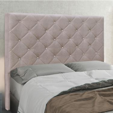 Imagem de Cabeceira Cama Box King 195 cm Tania Linho Areia S04 - D'Rossi