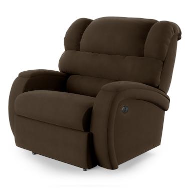 Imagem de Poltrona do Papai Reclinável Napoli Power Elétrica USB Veludo Marrom FH1 - D'Rossi