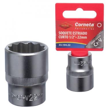 Imagem de Soquete Estriado Curto 1/2 22Mm Corneta