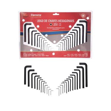 Imagem de Jogo 25 Chaves Hexagonais Corneta
