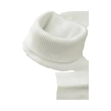 Imagem de Suéter Masculino De Tricô Gola Alta Para Outono/Inverno, Cor Sólida, R