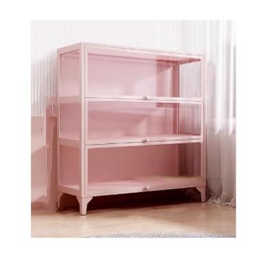 Imagem de Armário de exibição de vidro para colecionáveis - Design de chão com porta dobrável, ideal para sala de jogos, quarto, sala de estar ou escritório - solução de armazenamento elegante