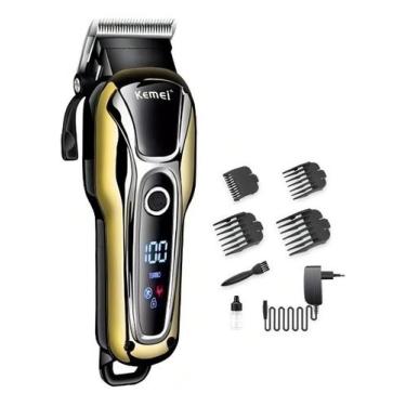 Imagem de Maquina Cabelo Turbo Kemei Potente Sem Fio Profissional Cor