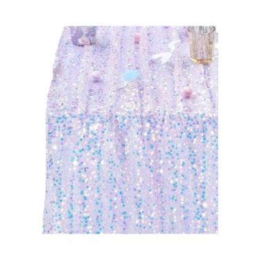 Imagem de Caminho De Mesa De Natal Com Lantejoulas Iridescentes Para Decoração D