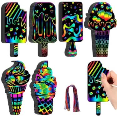 Imagem de Kit de marcadores de livro com 36 peças de sorvete, arco-íris mágico, para crianças, com etiquetas de presente, lembrancinhas de festa, conjunto de atividades a granel, presentes de aniversário para