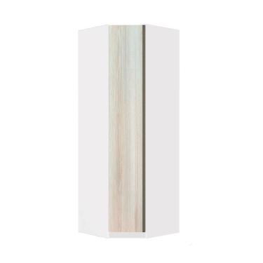 Imagem de Guarda Roupa Modulado Canto Diagonal 1 Porta 6 Prateleiras 83cm Prime Luciane Móveis