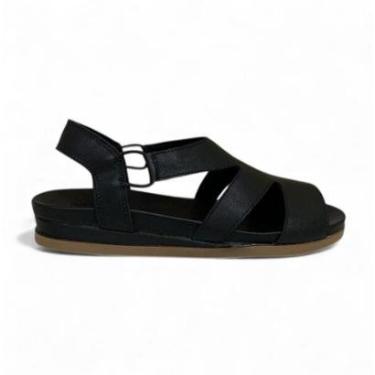 Imagem de Sandália Feminina Anabela Moscardini em Couro 528011 Preto 34-Unissex