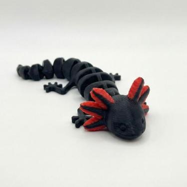 Imagem de Boneco Axolote Articulado Brinquedo Fidget Toy Fofo - Next 3D, Preto