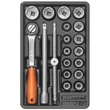 Imagem de Módulo Com Soquetes 1/2 20 Peças Tramontina Pro Orgnizador Ferramentas Para Gavetas E Armários Tramontina