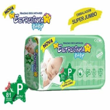 Imagem de Fralda Infantil Descartável Estrelinha Baby Super Jumbo P 81 Un
