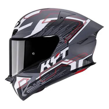 Imagem de Capacete KYT TT Revo Speeding Preto e Cinza-Masculino