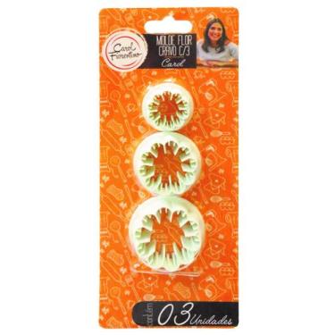 Imagem de Kit Jogo 3 Moldes Flor Cravo Confeitaria Artesanato Biscuit - Yazi