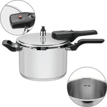 Imagem de Panela de Pressão 6L Aço Inox Tramontina Brava por Indução