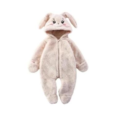 Imagem de Macacão De Inverno Para Bebês 0-12M Com Capuz De Urso Panda, Jumpsuit 