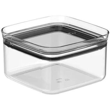 Imagem de Pote Hermético Plástico 1L Organizador Tampa Natural Porta A - Ou