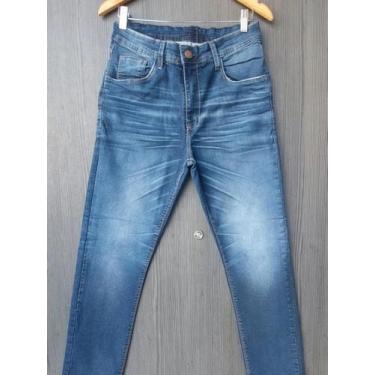 Imagem de Calça Jeans Masculina Lavagem Clara Tecido Comfort Moda Casual Sport -