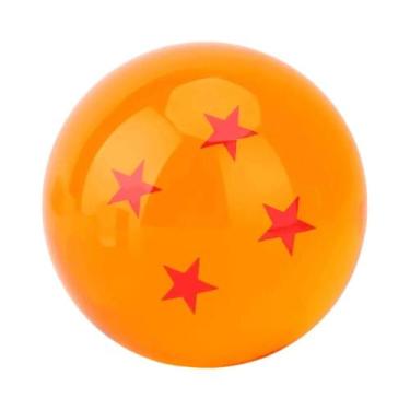 Imagem de Bola De Resina Acrílica Amarela Transparente Com Estrelas 70mm, Bola D