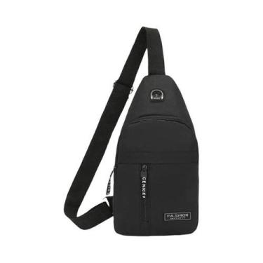 Imagem de Bolsa De Peito Transversal Masculina De Tecido Oxford Moderna E Portát