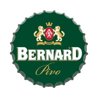 Imagem de Placa Redonda De Metal Vintage Com Tampa De Garrafa De Vinho Ou Cervej