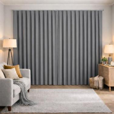 Imagem de cortina para trilho suiço corta luz blecaute brecaute corta luz - Amar