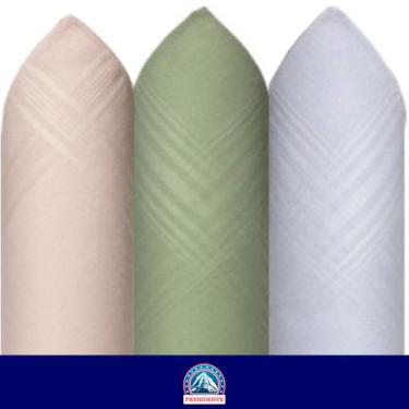 Imagem de Lenços de Bolso 100% Algodão Premier 32x32 cm - Caixa com 3 - Dona Pol