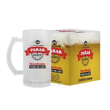 Imagem de Caneca 500ml P/ Chopp Personalizada  "Já Li Tudo Sobre Parar De Beber 