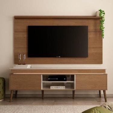 Imagem de Conjunto 2 Peças Painel Slim e Rack Lumina Fita Led Embaixo do Tampo -