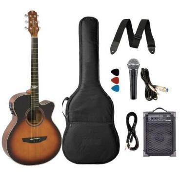 Imagem de Kit Violão Strinberg Sa200 + Caixa De Som E Acessórios Sunburst